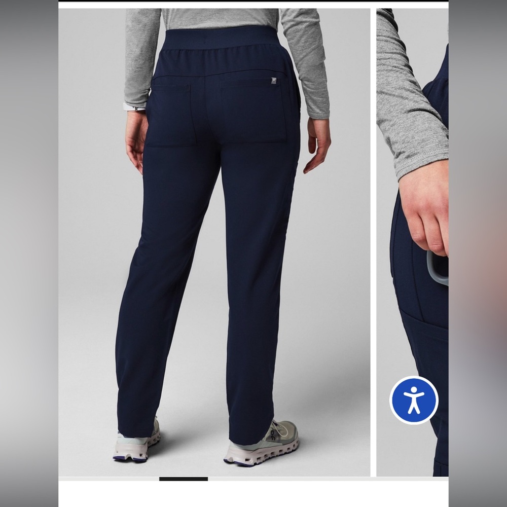 Fabletics Navy Ion scrub pants 1X/XXL short